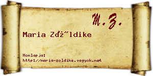 Maria Zöldike névjegykártya